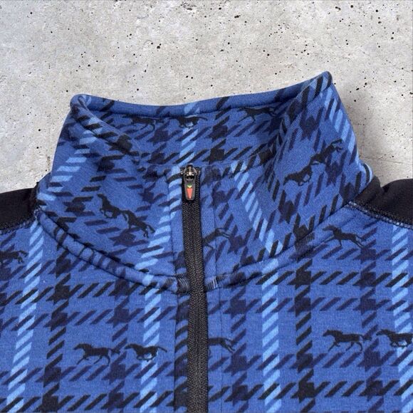 Kerrits Muzzle Nuzzle Pullover Kids Medium Blue Horse Pony Equestrian Riding - Picture 3 of 9